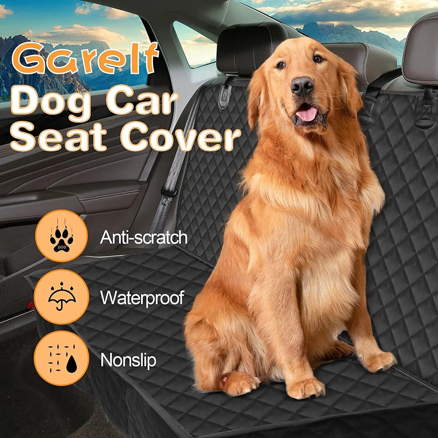 Convertible Hammock Dog Car Seat Cover