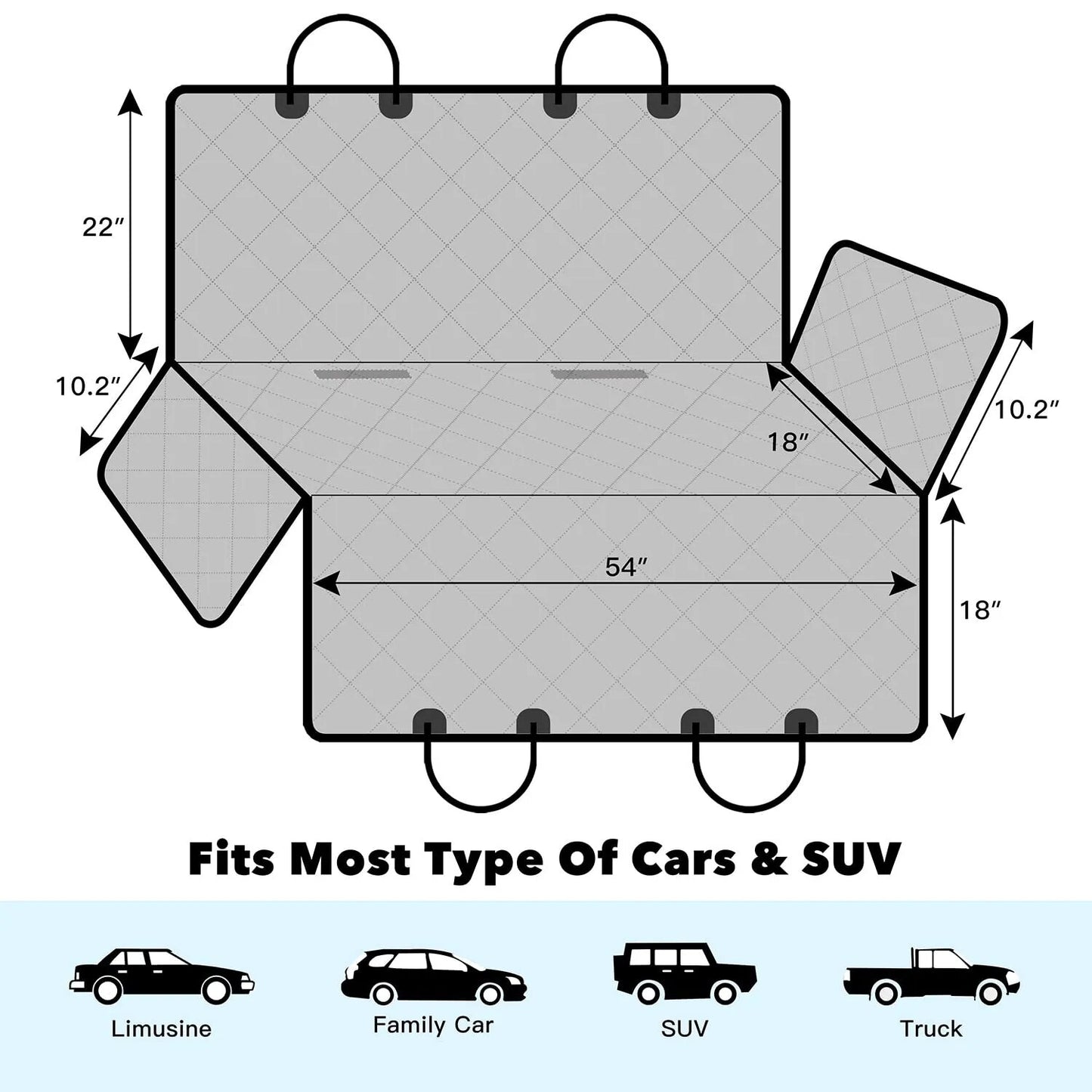 Dog Car Seat Cover For Car Rear Back