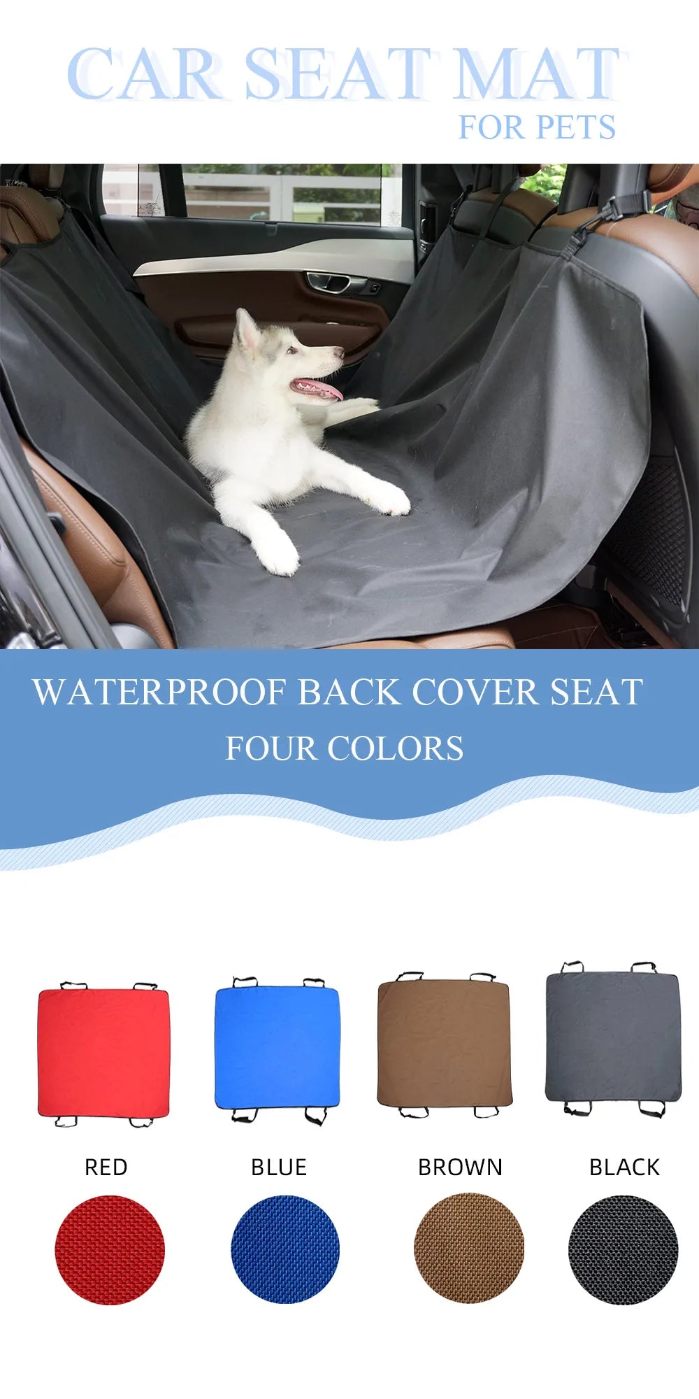Waterproof  Dog Carriers Car Seat Cover