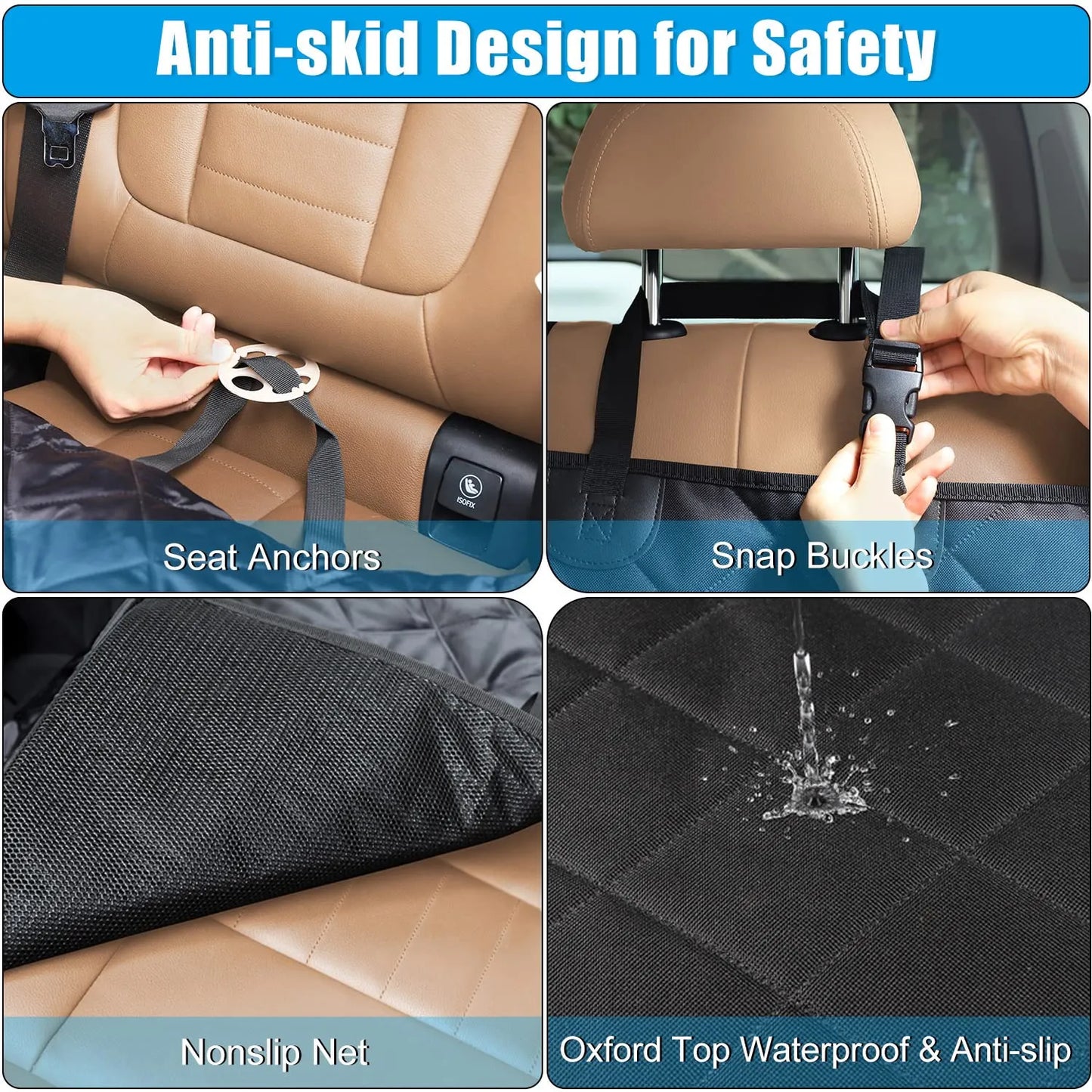 Dog Car Seat Cover For Car Rear Back
